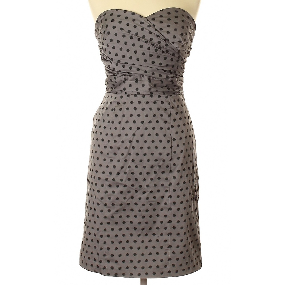 Gray/black polka dot pencil skirt dress